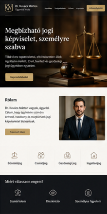Weboldal referencia 1: kisvállalkozói honlap