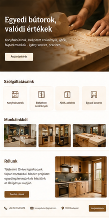 Weboldal referencia 3: kisvállalkozói honlap