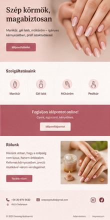 Weboldal referencia 5: kisvállalkozói honlap