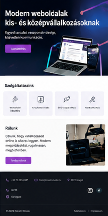 Weboldal referencia 8: kisvállalkozói honlap